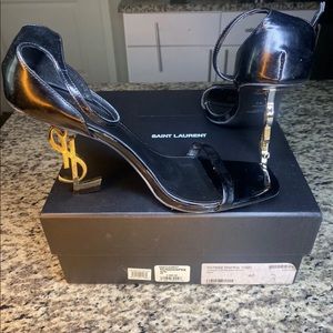 YSL Black Gold Opyum Heels Size 40 (retail $1150)